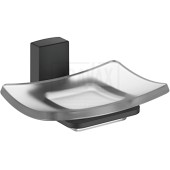 L 30302U Мыльница стеклянная навесная, графит