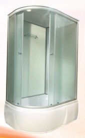 ДАНА Гидробокс 284W 120*80*215 ЛЕВ глуб.поддон,бел.зад.стекло,мат.перед.стекло