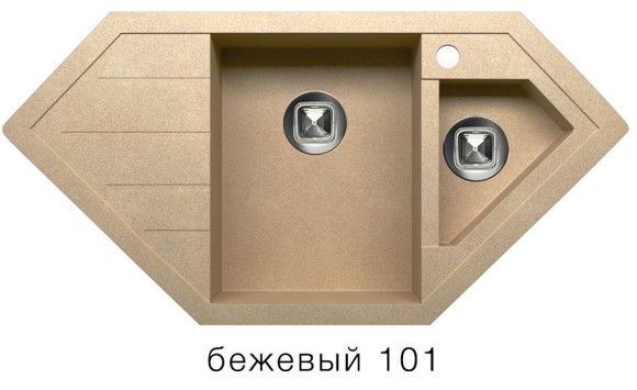 Мойка TOLERO R-114 №101 (бежевый) 100*49,6 см