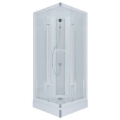 ТРИТОН Гидробокс Орион 90*90*226,ДН Эко,Белая,низ.квадр.подд,стекло ЛЕН,профиль белый
