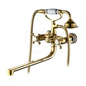 К 13101G Смеситель для ванны длинный нос золото