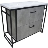 Тумба ЛОФТ 2.1 БЕТОН два ящика Plus 80см под ум.Комфорт (Марко) 80 Тумба ЛОФТ 2.1 БЕТОН два ящика Plus 80см под ум.Комфорт (Марко) 80