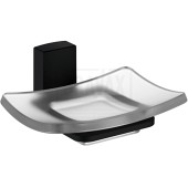 L 30302В Мыльница стеклянная навесная, черный