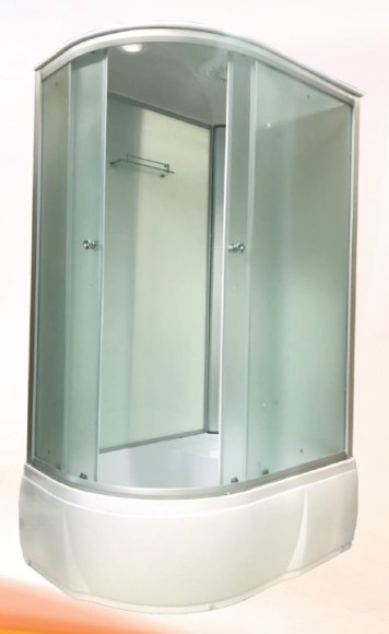 ДАНА Гидробокс 284W 120*80*215 ПРАВ глуб.поддон,бел.зад.стекло,мат.перед.стекло