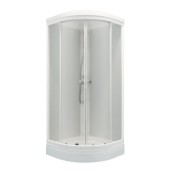 ТРИТОН Гидробокс Ультра 80*80*218 А,низ.подд,стекла ПРОЗРАЧНЫЕ,профиль белый