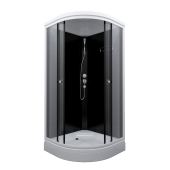 ТРИТОН Гидробокс Топ 88*88*218,низ.подд,Графит зад.стекло,перед.стекло ПРОЗРАЧНОЕ,профиль белый