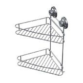 L 3728-2 Полка угловая двойная на присосках решетка