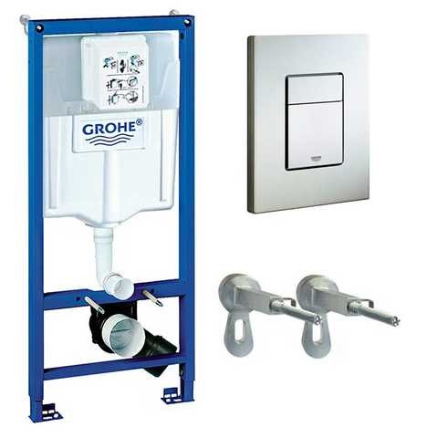 GROHE Инсталяция RAPID SL 38772001+кнопка Skate Cosmopoliten (квадрат, хром 38732000)
