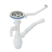 1060 Сифон д/к с вып. 70мм  с г/т 1 1/2" 40/50 Aquanova