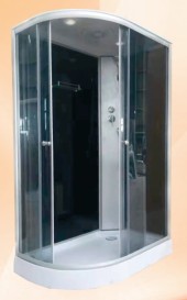 ДАНА Гидробокс 285В 120*80*215 ПРАВ мел.поддон,чер.зад.стекло,тонир.перед.стекло