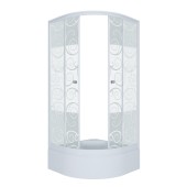 ТРИТОН Душевая кабина Стандарт 100*100*205 В,сред.подд,стекло УЗОРЫ,профиль белый