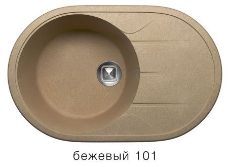 Мойка TOLERO R-116 №101 (бежевый) 77,5*50 см