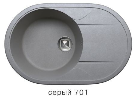 Мойка TOLERO R-116 №701 (серый) 77,5*50 см