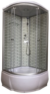 ДАНА Гидробокс 32К (БЕЛЫЕ КИРПИЧИ)100*100*215 глуб.поддон,бел.зад.стекло,прозр.перед.стекло ДАНА Гидробокс 32К (БЕЛЫЕ КИРПИЧИ)100*100*215 глуб.поддон,бел.зад.стекло,прозр.перед.стекло