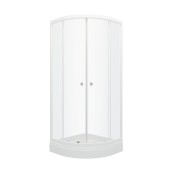 ТРИТОН Душевая кабина Ультра 80*80*191 А,низ.подд,стекло ПРОЗРАЧНОЕ,профиль белый 1/4 круга