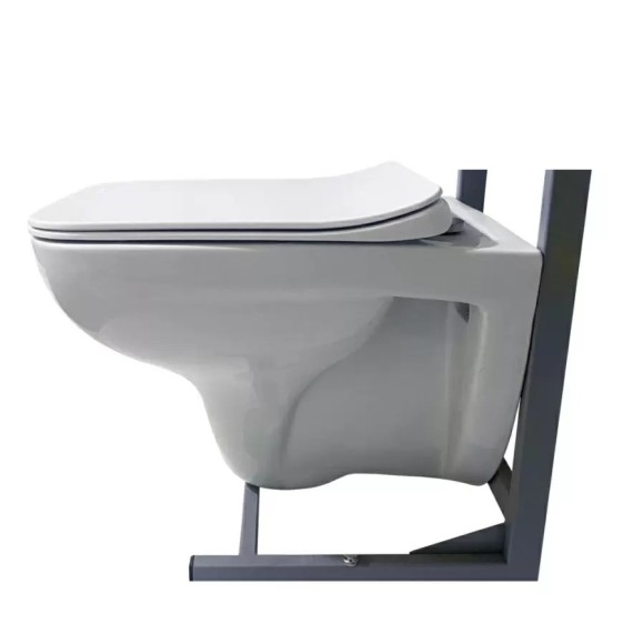 EVA GOLD Унитаз подвесной К602, тонкое сид.ДП, крепления