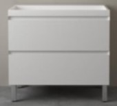 Тумба МАНХЭТТЕН напольная 100см Белая (2ящ) с умыв.Слим 100