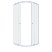 ТРИТОН Душевая штора без поддона ГИДРУС 90*90*199,стекло ЛЕН,профиль белый