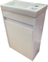 Тумба подвесная МОНАКО 40см Белый/Белый Лакобель ПЛЮС (2 ящ) под умыв.Миранда 40