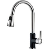 К 14082В Смеситель для кухни черный выдвижная лейка