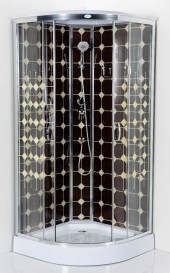 ДАНА Гидробокс 741 ( МОЗАЙКА ) 90*90*215 мел.поддон,Корич.зад.стекло,прозр.перед.стекло(3 места)